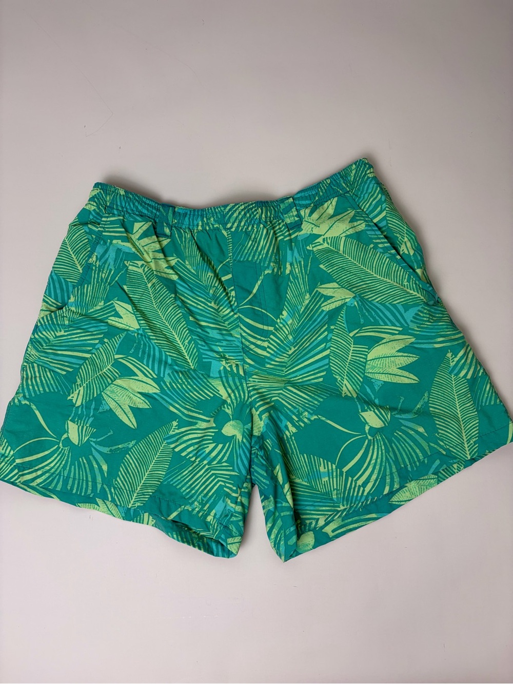 Columbia PFG Tropical Leaf Swim Trunks Men’s Large Green